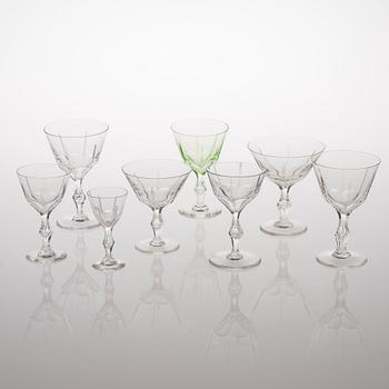 A 72-piece set of footed glassware from the first half of the 20th Century.