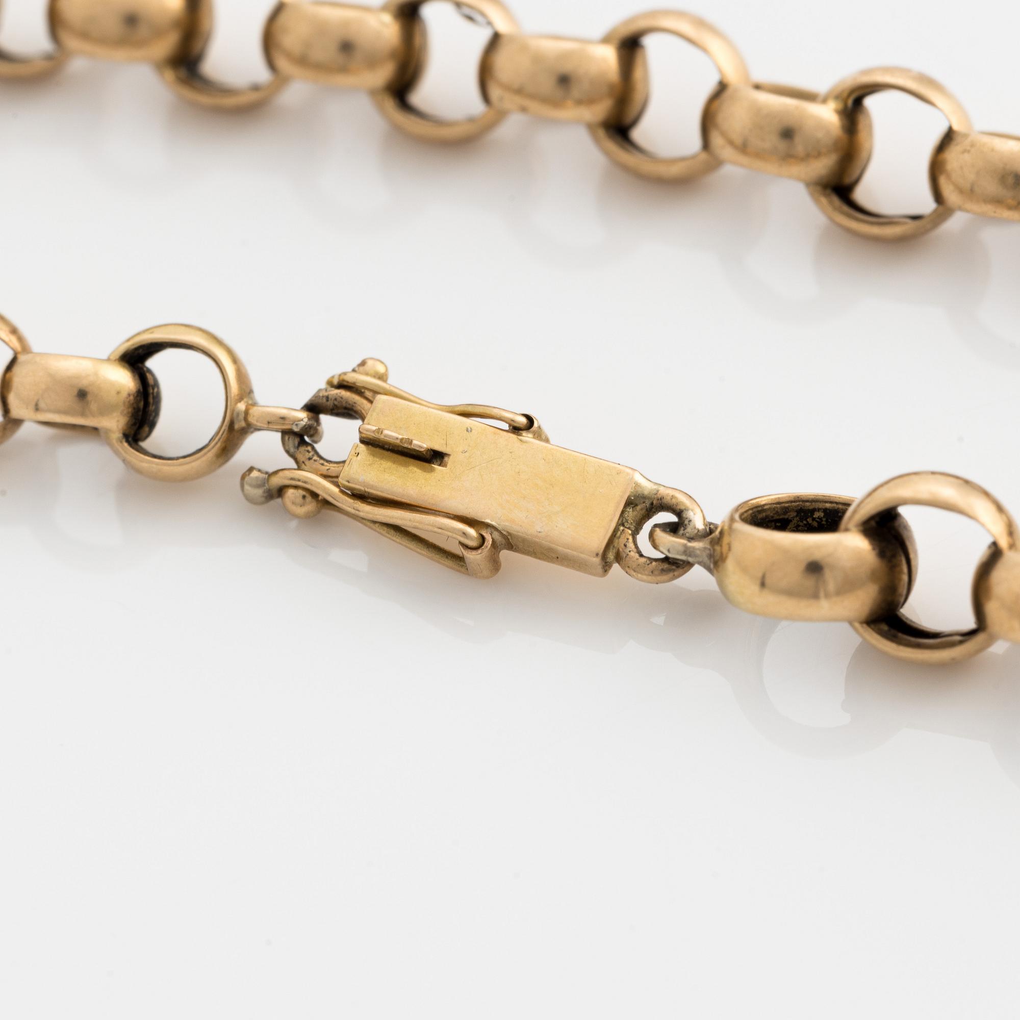 Armband, ärtlänk, 18K guld.