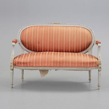 SOFFA, gustaviansk stil, 1800-tal.