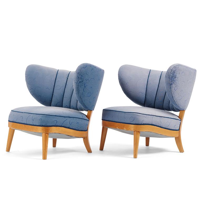 Otto Schulz, a pair of Swedish Modern easy chairs, Boet, Gothenburg 1930s-40s.