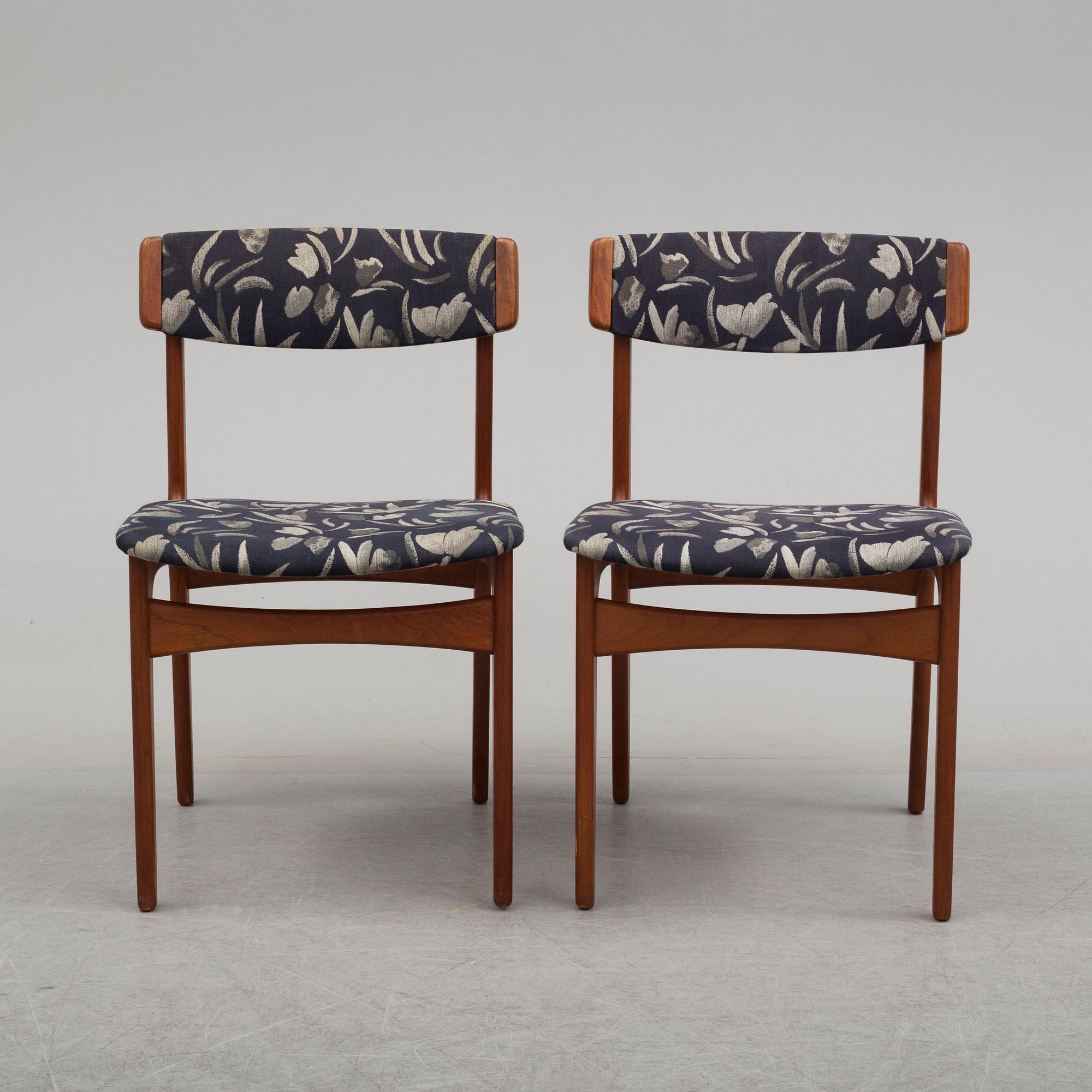 STOLAR, 5 st, Thorsø Stole- och Møbelfabrik, Danmark, 1900-talets andra hälft.