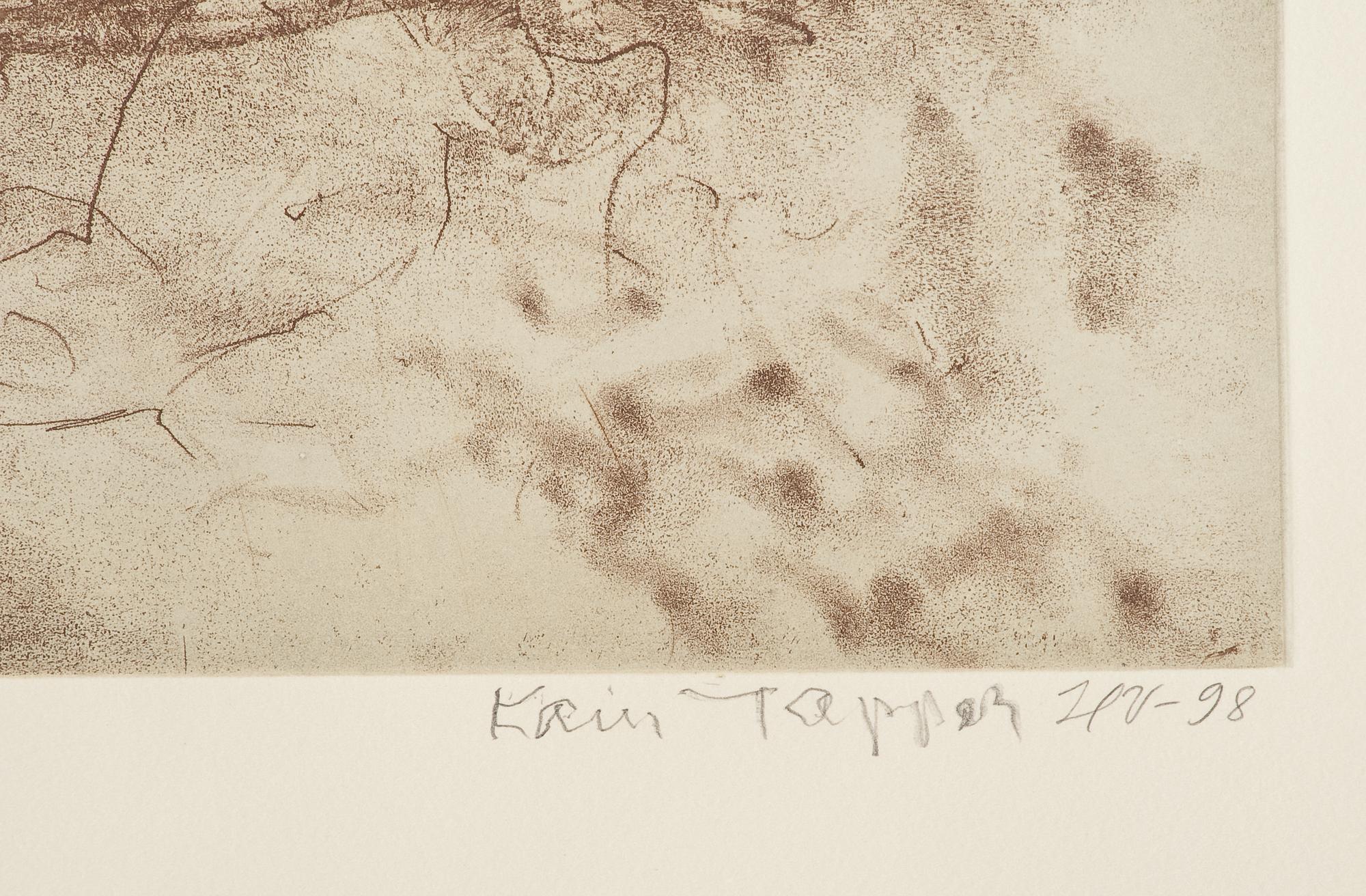 KAIN TAPPER (FINLAND) 1930-2004 & HANNU VÄISÄNEN (FINLAND) 1951., etsning, sign. och dat. -98.