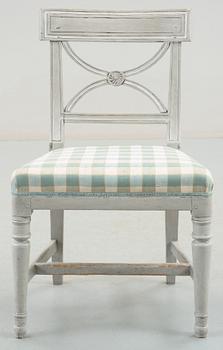 STOLAR, ett par,  sengustaviansk provins, s.k Bellmanstolar, 1800-talets första hälft.