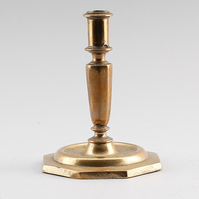 LJUSSTAKE, mässing, 1600/1700-tal.