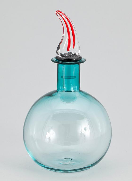 KARAFF, glas, Carlos Pebaque Gullaskruf. Sign o dat 1991.