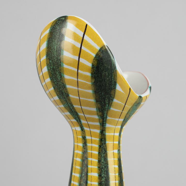 Stig Lindberg, a faience vase, Gustavsbergs studio 1950s.