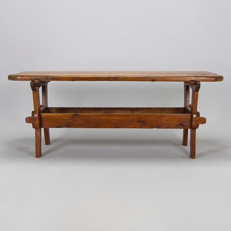 A trestle table, vernacular, Finland, early 19th century.
