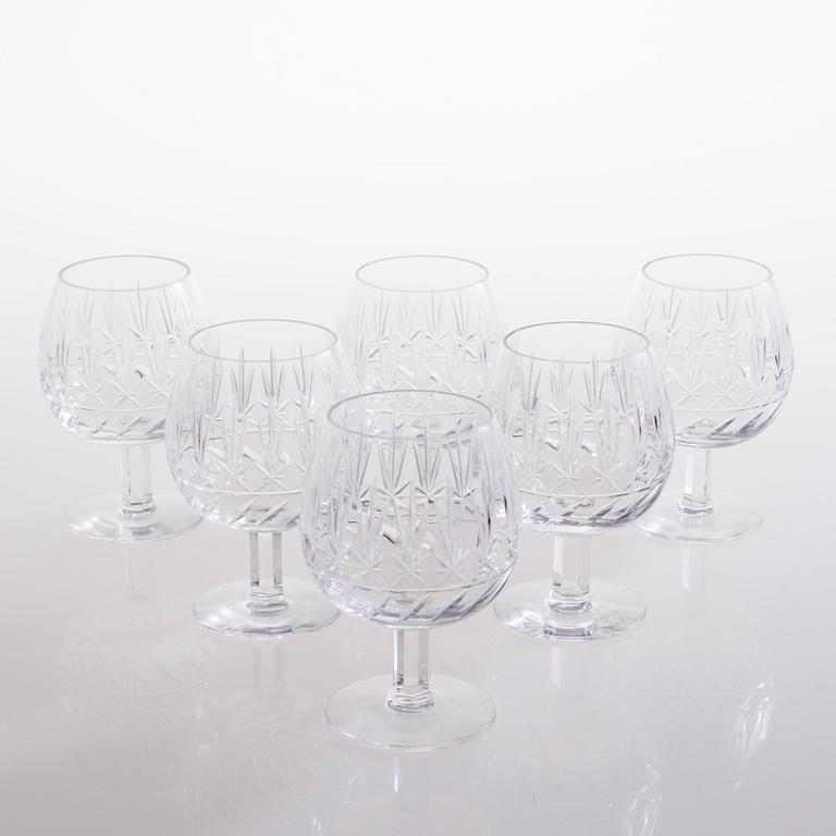 An 'Yrjö' crystal glassware set, circa 36 pieces, Riihimäen Lasi, Finland, latter half of the 20th century.