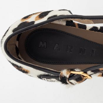 Marni, a pair of leopard coloured cows hair pumps, size 36 1/2.