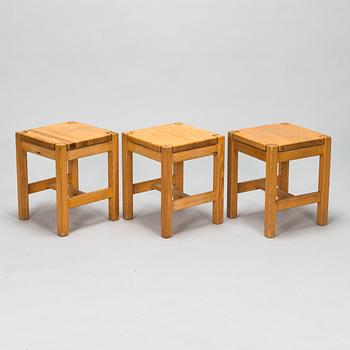 Ilmari Tapiovaara, A 1980s, 'Hongisto' stools for Laukaan Puu, Finland.