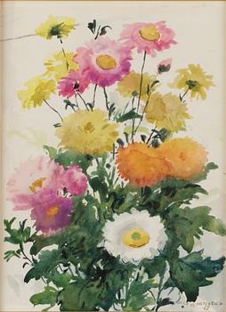 373. Olle Hjortzberg, Sommarblomster.