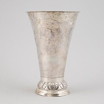 A Swedish early 19th century silver beaker, mark of Sven Dahlstrom, Gavle (1778-1804).