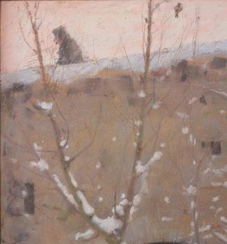 Carl Larsson, "Snö i Grez".