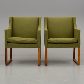 FÅTÖLJER, ett par, "3246", Börge Mogensen, Fredericia stolefabrik, Danmark, 1970-tal.