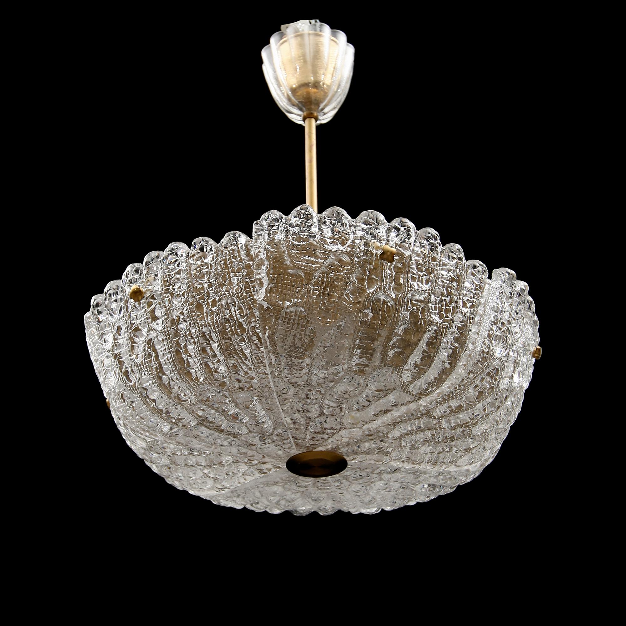 TAKLAMPA, sannolikt Carl Fagerlund, Orrefors, 1900-talets andra hälft. Höjd ca 58 cm.