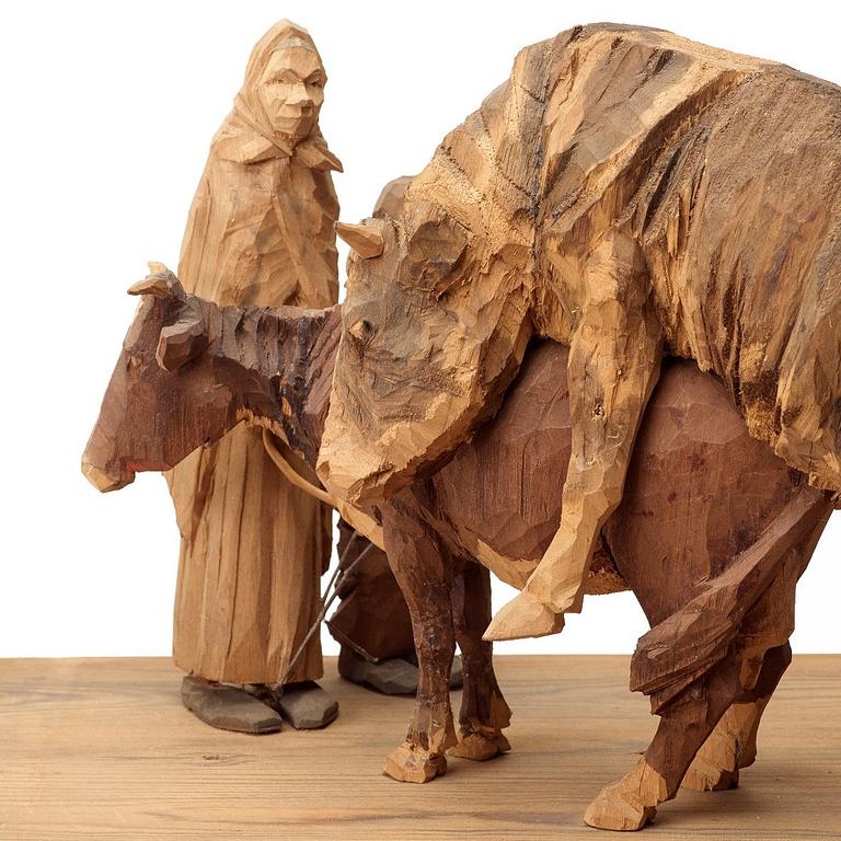 Axel Petersson Döderhultarn, "Lantlig idyll - kobröllop" (cow wedding).