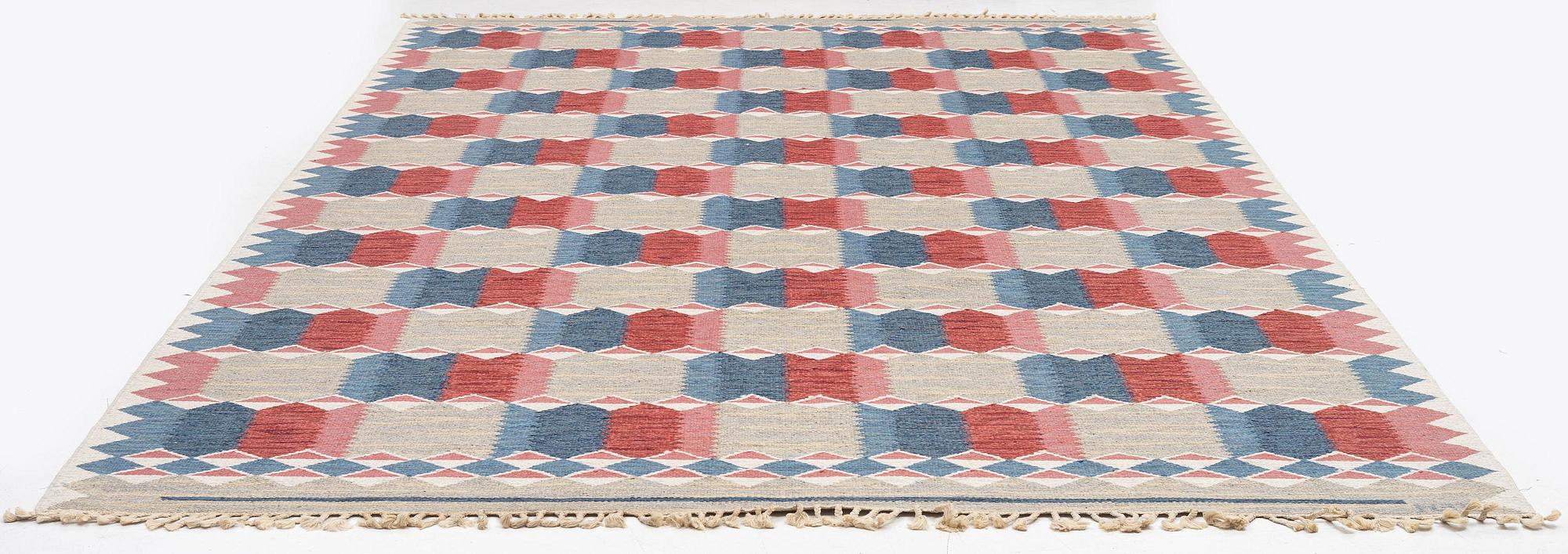 Anna-Greta Sjöqvist, a carpet, tapestry weave, c. 401 x 245 cm, signed AGS.