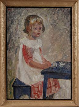 MOLLIE FAUSTMAN, olja på duk, sign M F.