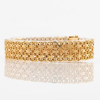 Armband, 18K guld, x-länk.
