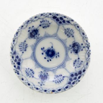 Royal Copenhagen, 35 pieces of a porcelain 'Blue Fluted' half lace dinner service, Denmark, 1889-1978.