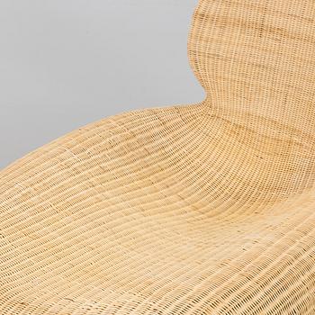 KORGFÅTÖLJ, samt PALL "Storvik", Carl Öjerstam för IKEA 2001-2005.