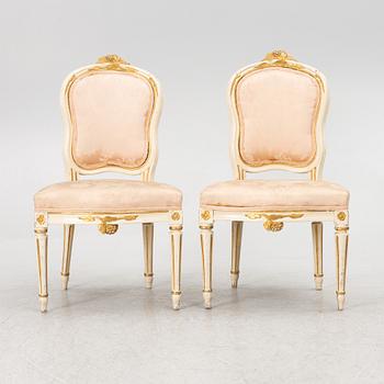 A pair of transition chairs, (Rococo-Gustavian), second half of the 18th Century.