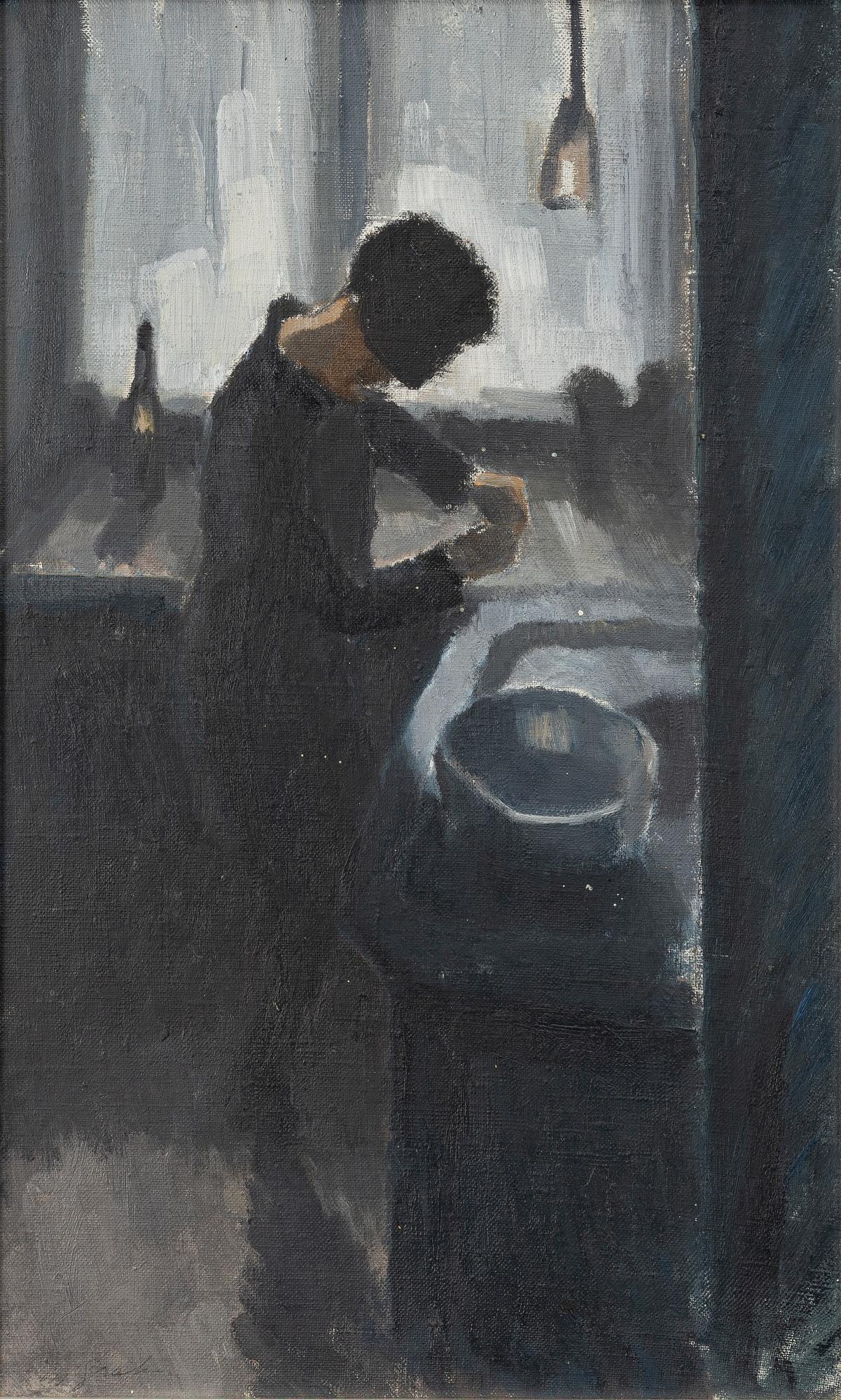 Hjalmar Grahn, 'In the Kitchen (Ingeborg Grahn)'.