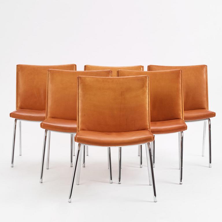 Hans J. Wegner, a set of six 'AP 40' chairs, AP Stolen, Denmark, 1960s/70s. Provenance Sven Lundh.