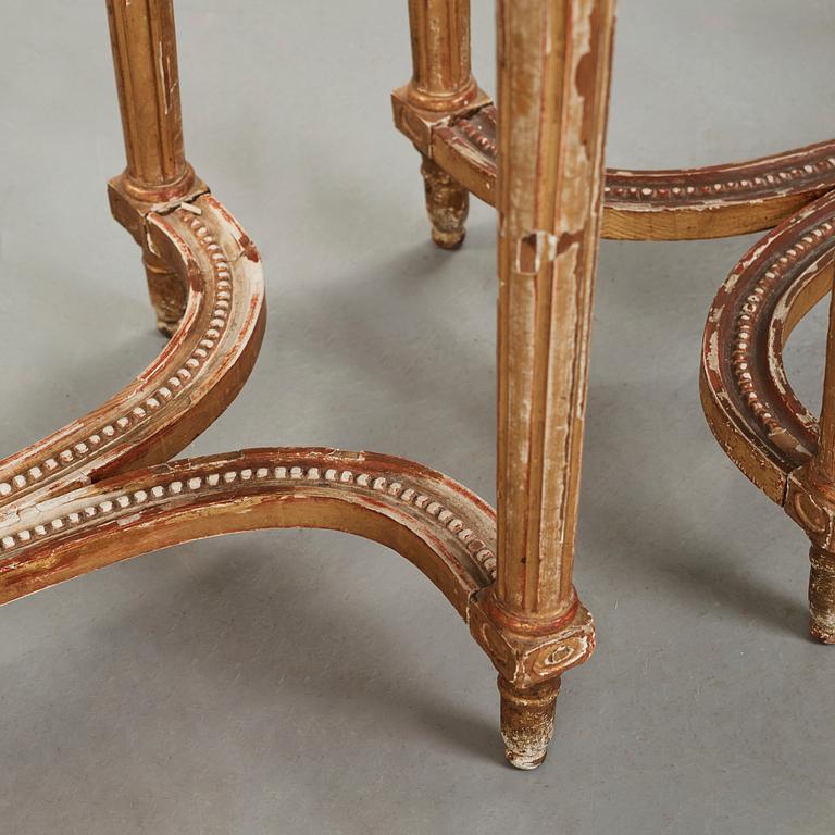 KONSOLBORD, ett par, gustavianska stockholmsarbeten, 1700-talets slut.