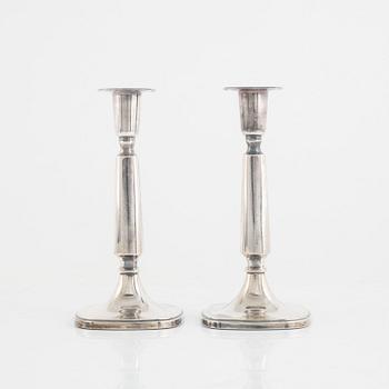 Tore Eldh, candlesticks, a pair, silver, Ceson, Gothenburg 1964.