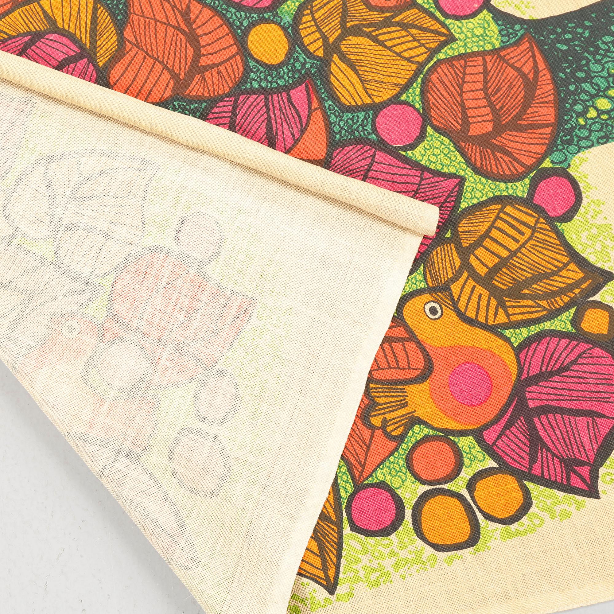 BODIL WALLMAN, väggtextil, Design Lini of Sweden, 1960/70-tal.