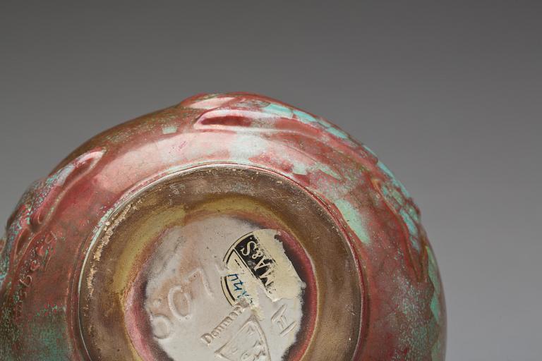 URNA med LOCK, flintgods, Carlo Rosberg, MA&S, Bornholm.