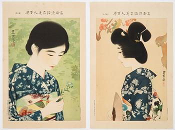 Ito Shinsui, färglitografier, 10st, Japan, 1931.