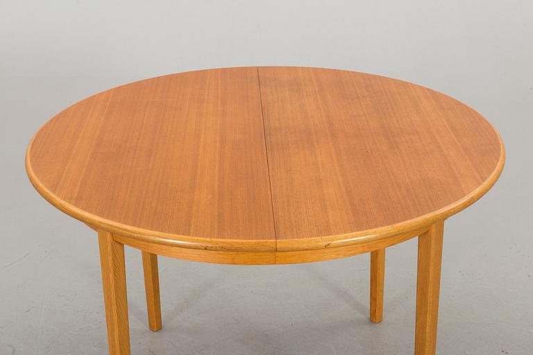 A 1960s teak veneered dining table by Bertil Fridhagen, Bodafors,