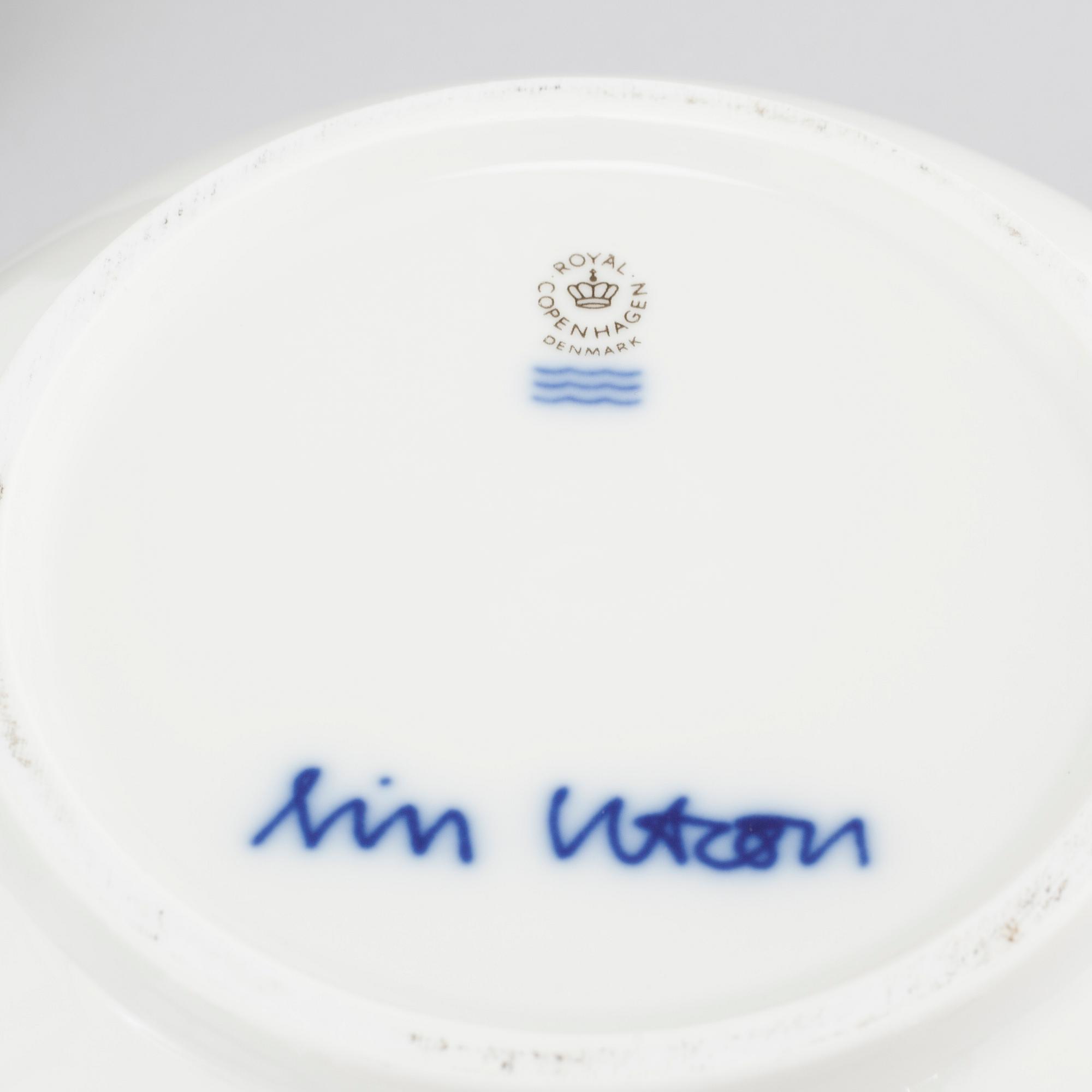 LIN UTZON, delvis, 55 delar, porslin, Royal Copenhagen, 1980-tal.