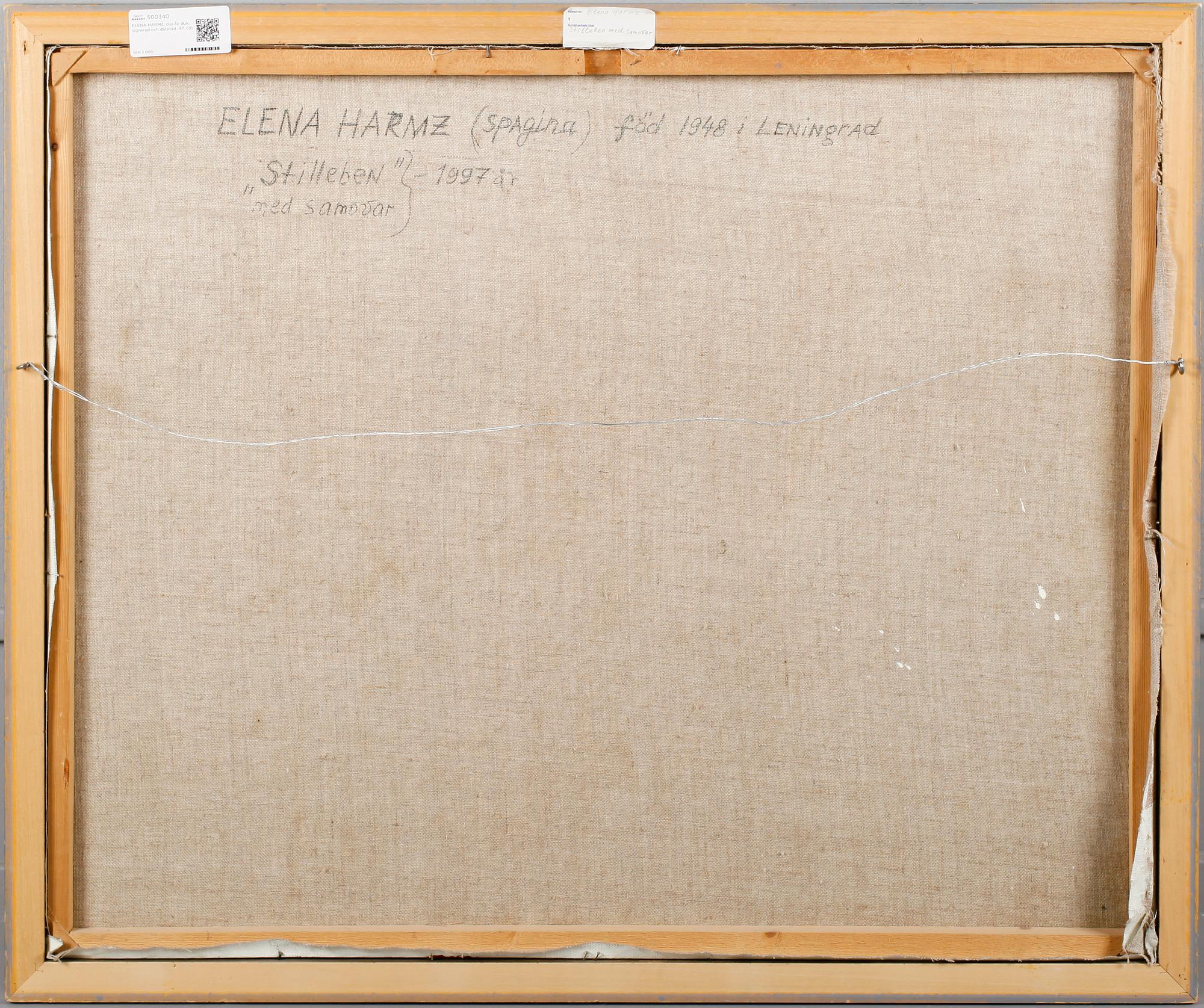 ELENA HARMZ, olja åp duk, signerad och daterad -97.