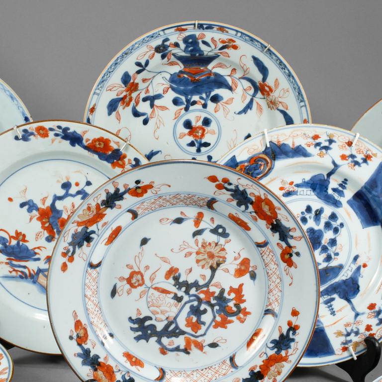 TALLRIKAR, 12 st, porslin, Kina, 1700-tal.
