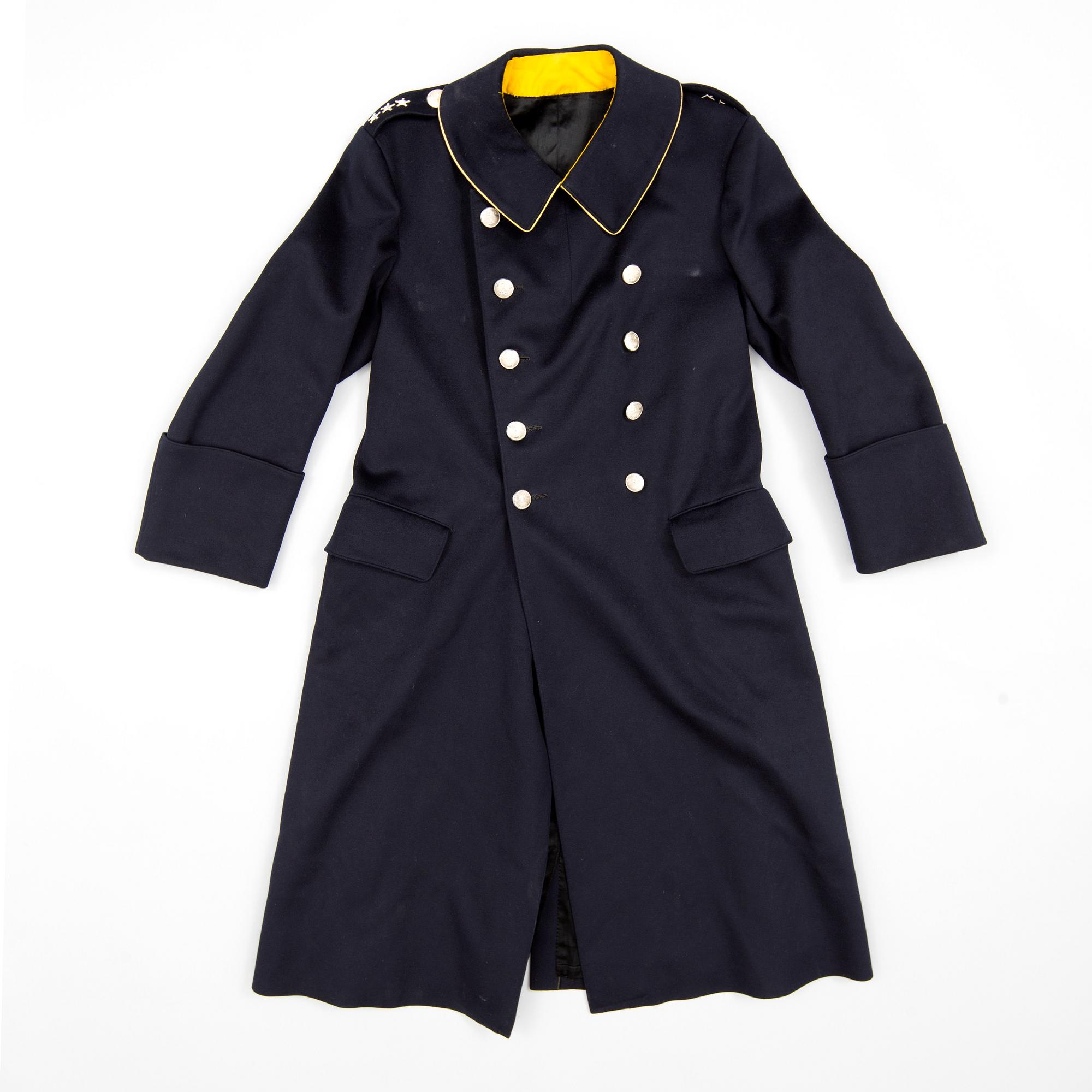 a Swedish early 20th Century four piece Swedish military uniform for captain at Svea Livgarde in Stockholm.