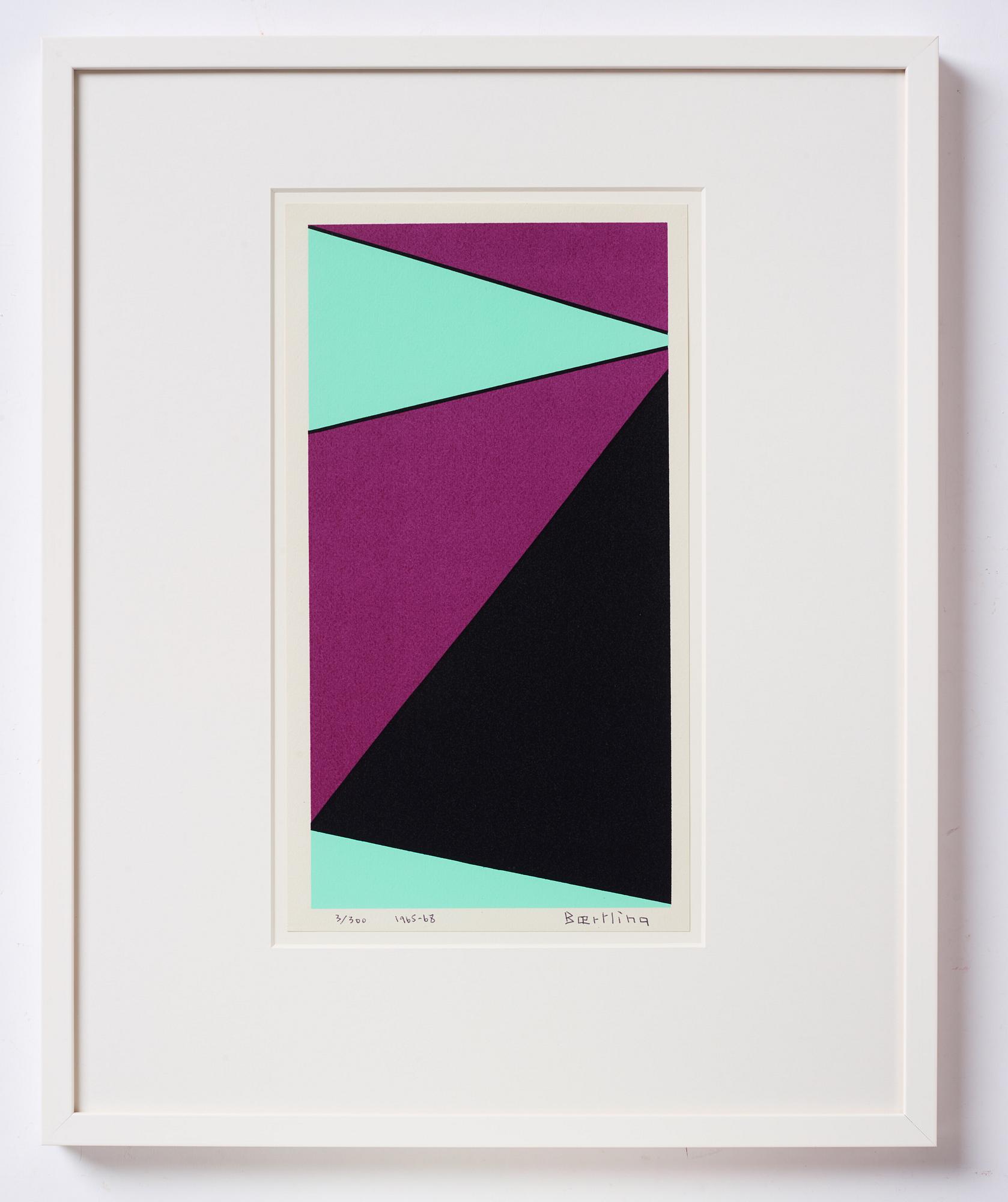 Olle Baertling, silkscreen in colours, 1965-68, signed 3/300.