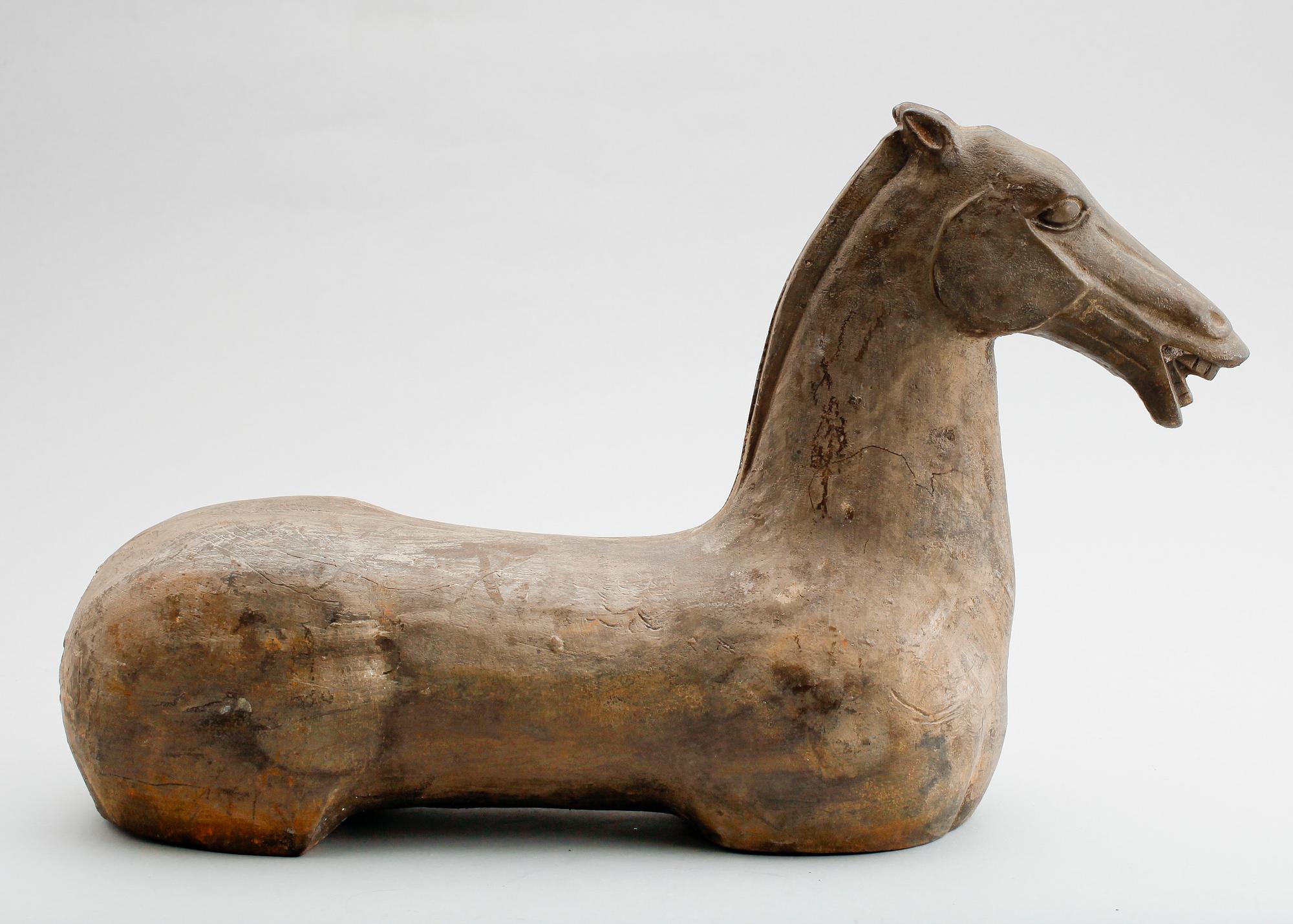 SKULPTUR, gjutjärn, Kina, sent 1900-tal.