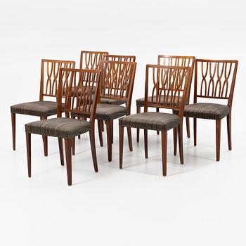 Chairs, 8 pcs, mid-20th century.