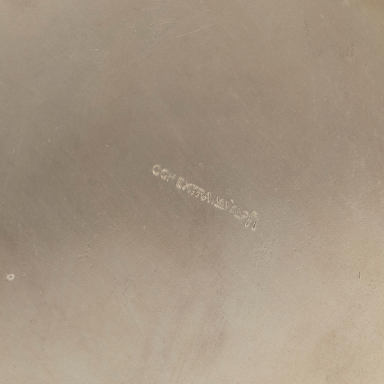 A 13 piece silver plated cocktail set by C.G. Hallberg, Sweden, 20th Century.