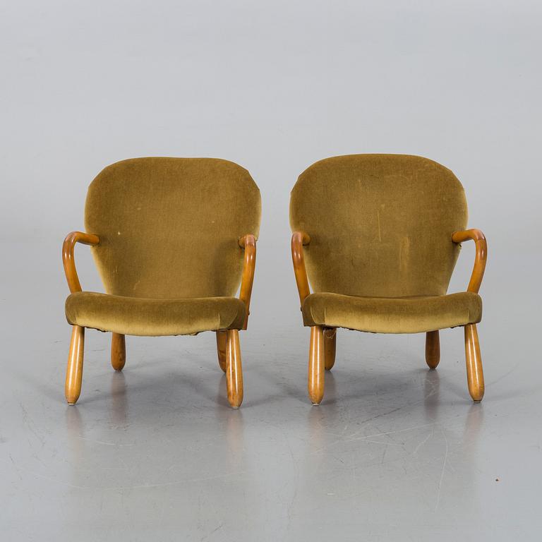 A pair of armchairs attributed to PHILIP ARCTANDER, 'Clam Chair'/'Muslinge', 1940's/50's.