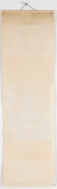 A chinese ancestor portrait hanging scroll, 20th century.