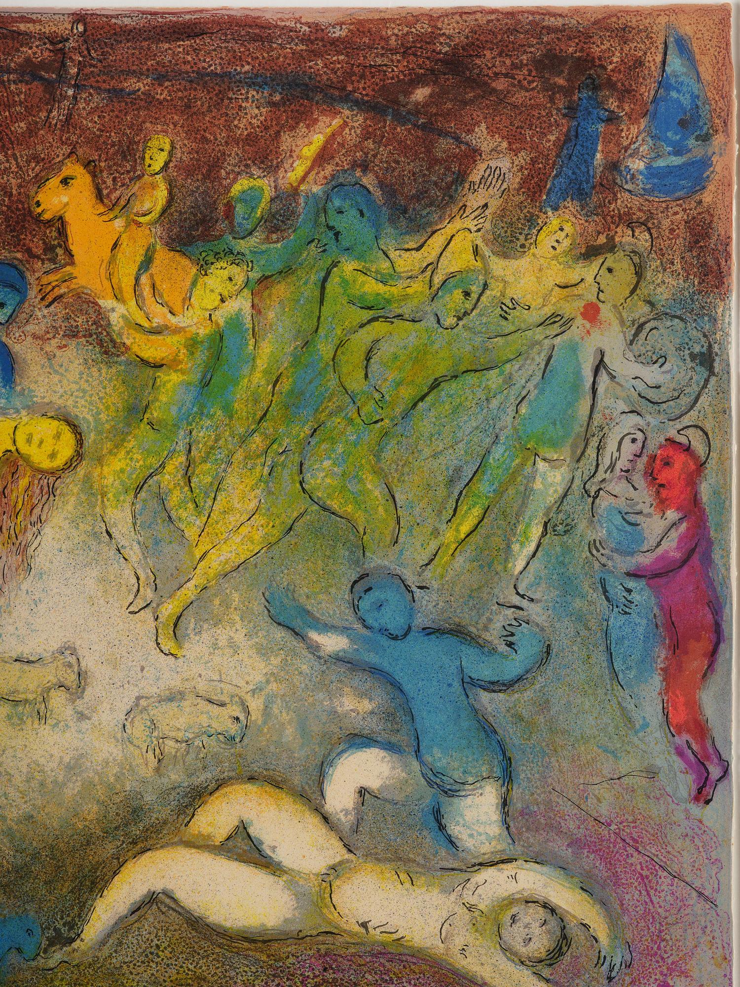 Marc Chagall, "Chloe is carried off by the Methymneans", ur: "Daphnis and Chloe".
