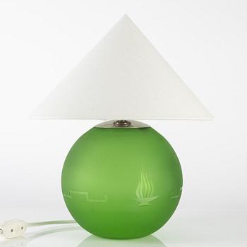 Elis Bergh, tillskriven, två bordslampor, Swedish Grace, Kosta, 1930-tal.