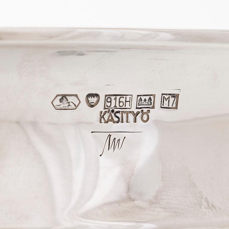 Tapio Wirkkala, a TW 341 silver bowl, Kultakeskus, Hämenlinna 1965.