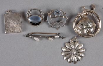 SMYCKEN, 6 st, silver, 1900-tal.