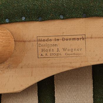 Hans J. Wegner, a "Papa bear" easy chair by AP-stolen and ottoman by Getama, Denmark 1950-60's.