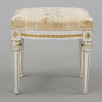 TABURETT, gustaviansk, Carl Johan Wadström (1758-1816), stolmakare i Stockholm.